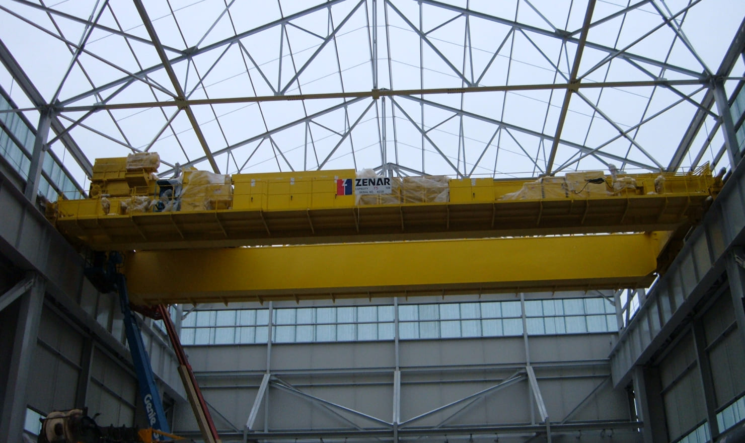 Zenar overhead crane inside production facility